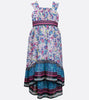 Bonnie Jean Floral and stripe Hi low maxi