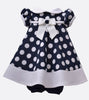 Bonnie Jean Nautical Dot Dress with panty cover