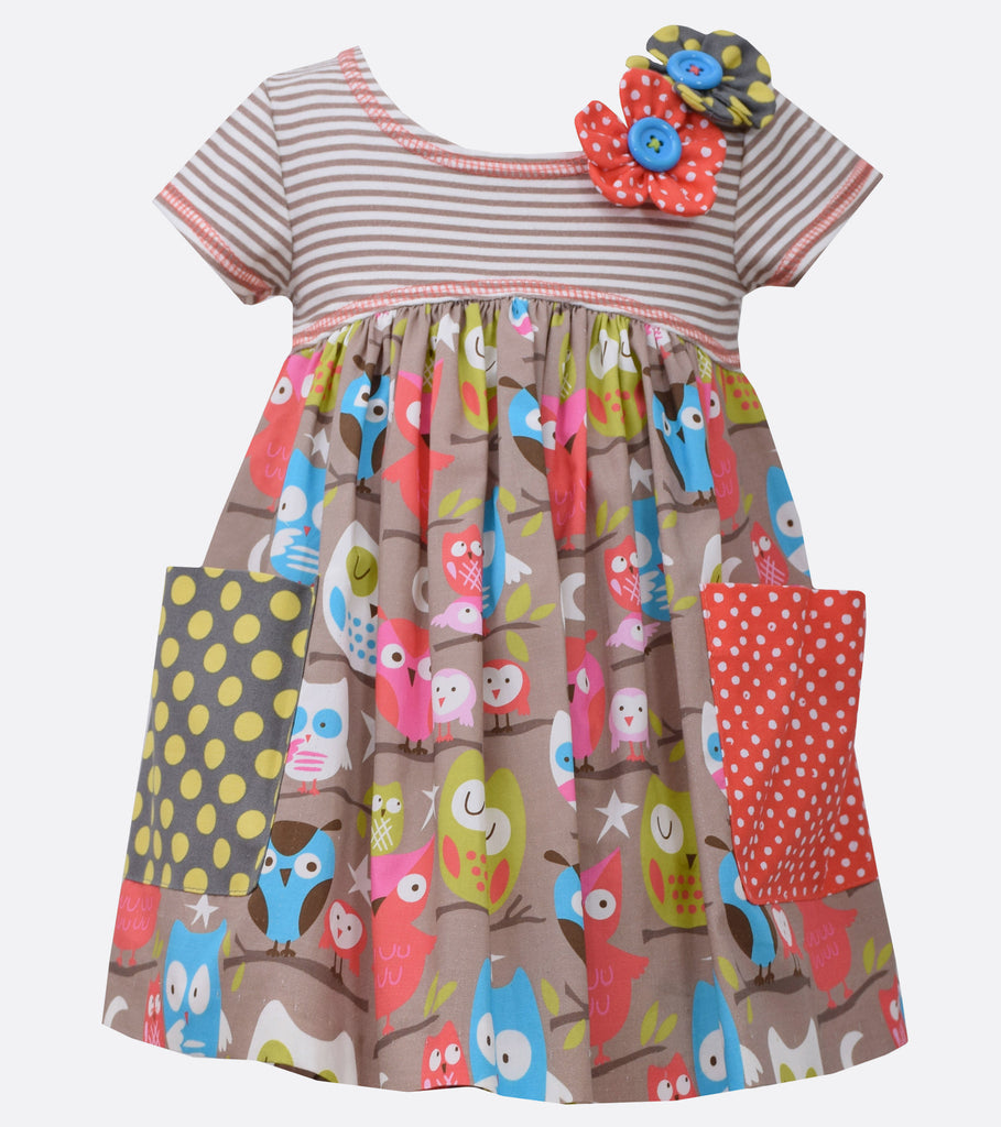 Bonnie Jean Owl Print Dress