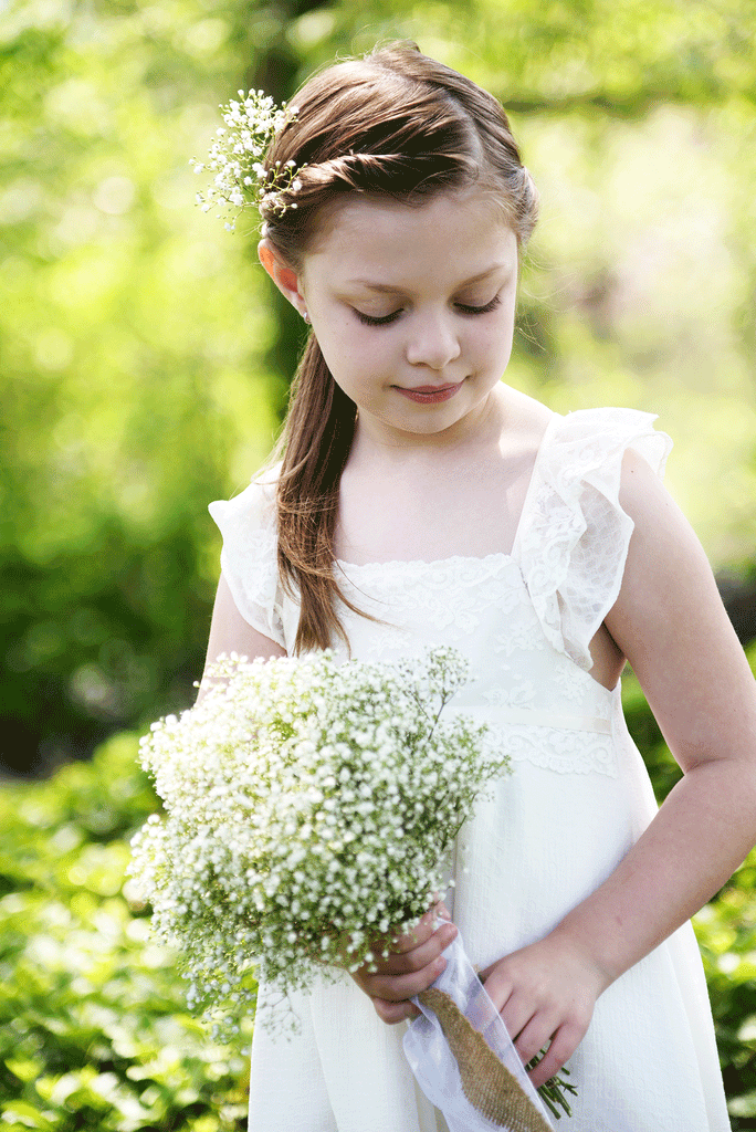 Bonnie Jean Scalloped Lace Flower Girl Dress