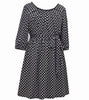 Bonnie Jean black and white polka dot dress