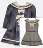 Bonnie Jean Nautical Check Coat and Dress SEt