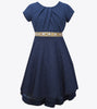 Bonnie Jean metallic navy party dress