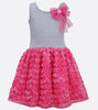 Gray and Fucshia bonaz dress with bow