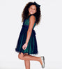 Bonnie Jean navy blue and green party dress