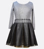 Bonnie Jean silver and black skater dress