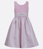 Bonnie Jean pink and silver lurex stripe dress