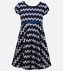 Bonnie Jean black and silver chevron lace dress