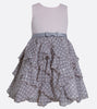 Bonnie jean pink and gray polka dot ruffle dress