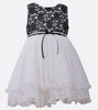 Bonnie Jean Black and White Lace Mesh Party Dress