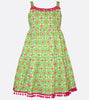 Bonnie Jean Printed Sundress with mini pom trim