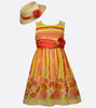 Bonnie Jean Floral Border Hat Dress