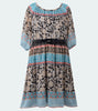 Bonnie Jean printed chiffon 3/4 sleeve dress with belt