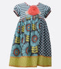 Bonnie Jean mixed print vintage inspired dress