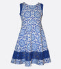 Bonnie Jean Mandala Print Dress with Lace Inserts