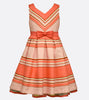 Bonnie Jean Coral Taffeta Stripe Party Dress