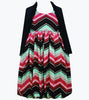 Bonnie Jean chevron bubble dress with faux cardigan