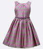 Bonnie Jean purple and silver striped party dress